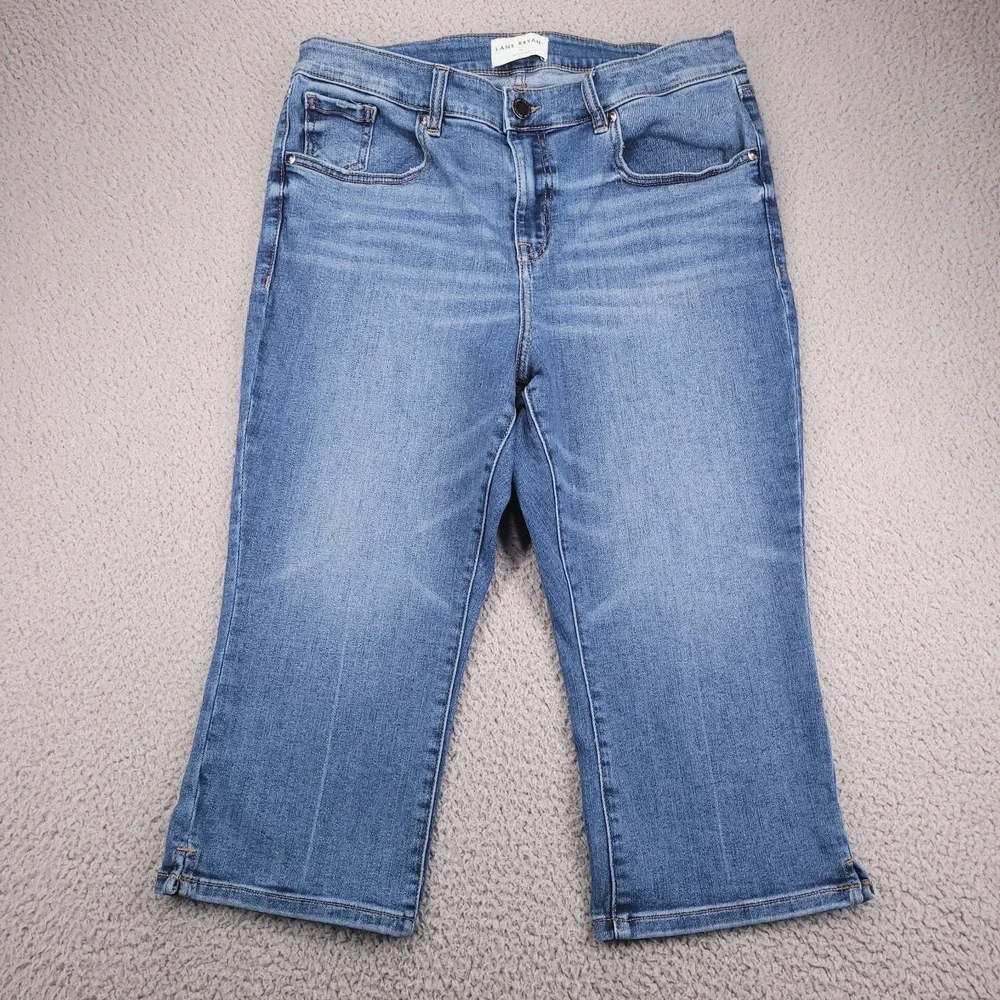LANE BRYANT Jeans Size 14 High Rise Pedal Capri Signature Stretch Denim